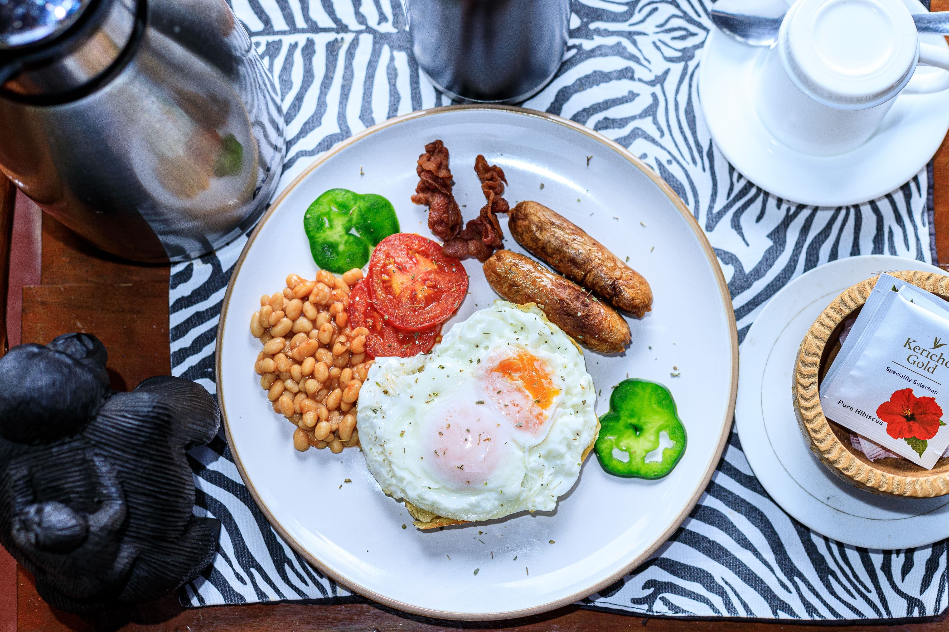 Fresh breakfast spread
